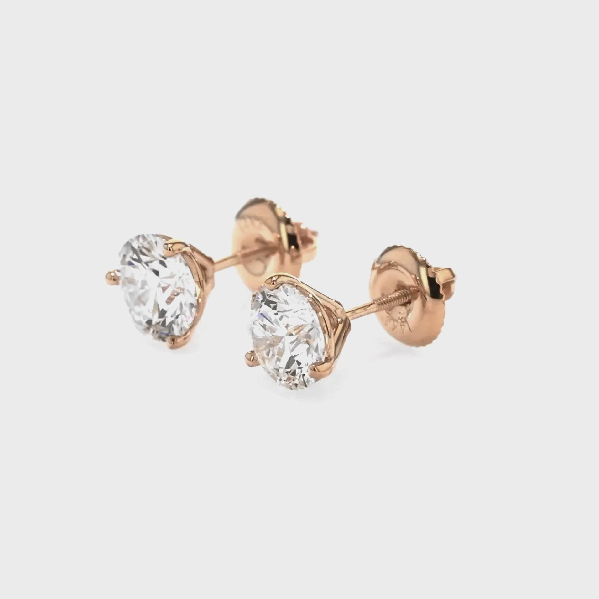 Diamond Stud Earring Setting, in 950 - Platinum – view 16 | RockHer