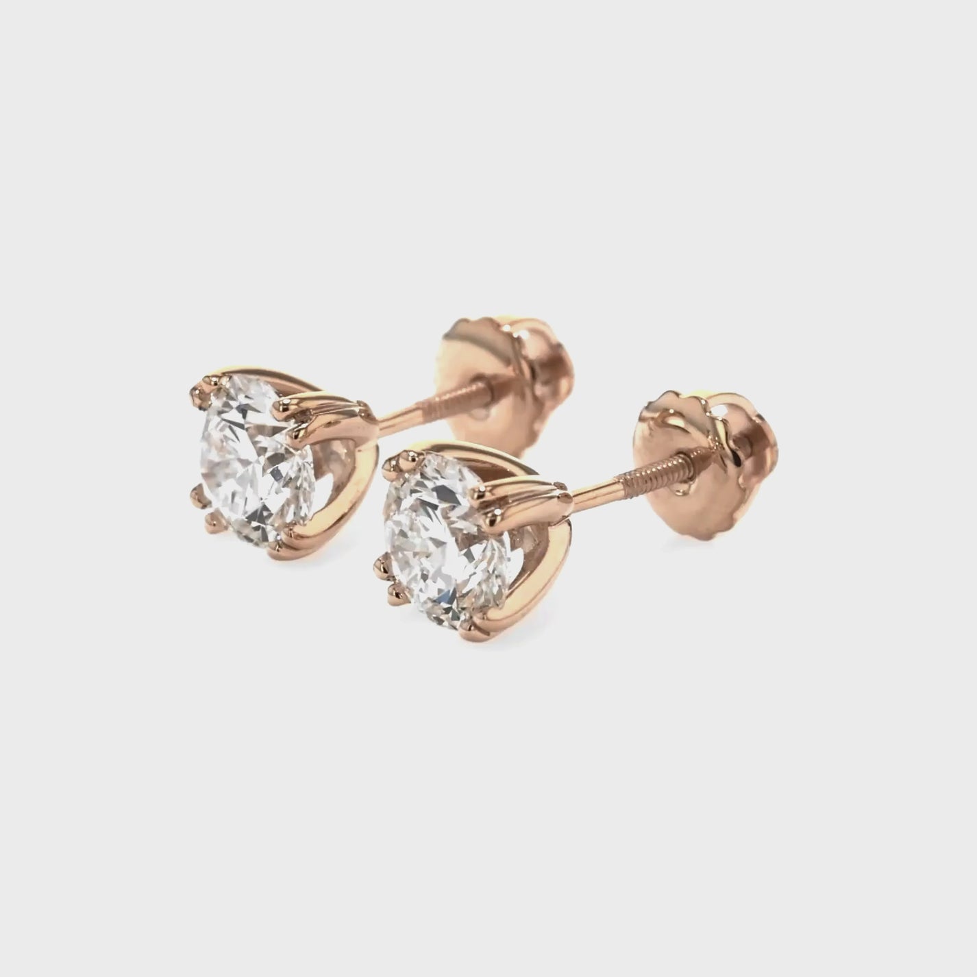 Diamond Stud Earring Setting, in 950 - Platinum – view 13 | RockHer