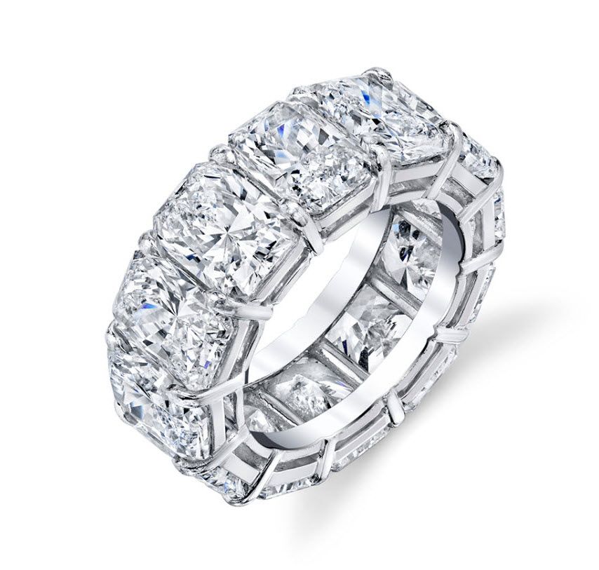 แหวนเพชรเรเดียนตลอดกาลสั่งทำพิเศษในแพลทินัม น้ำหนัก 7.27 กะรัต ขนาด 6.5