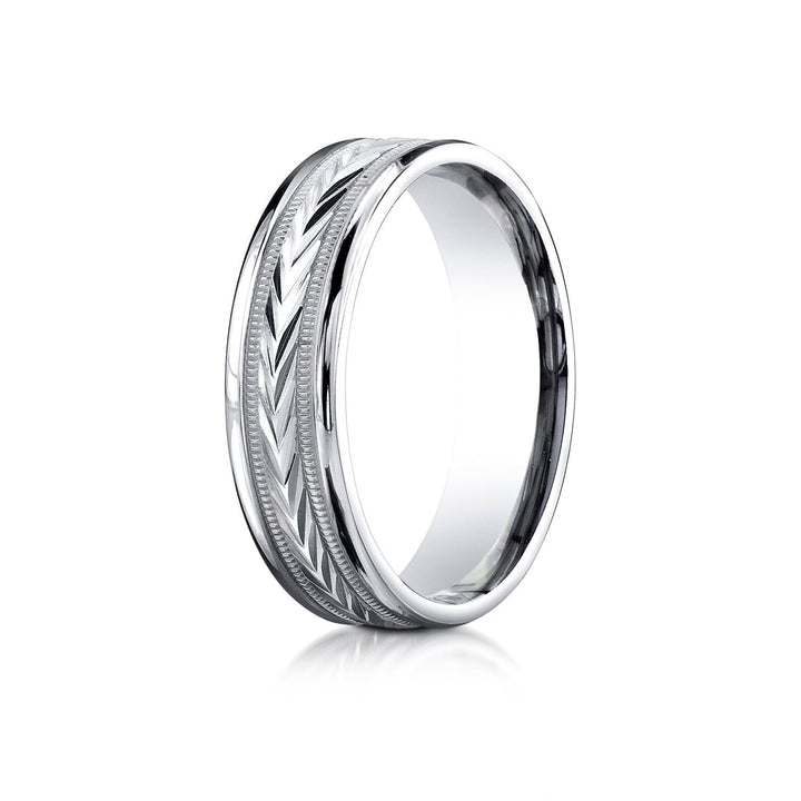 6mm Comfort-Fit Wedding Band, in 18K White Gold | RockHer