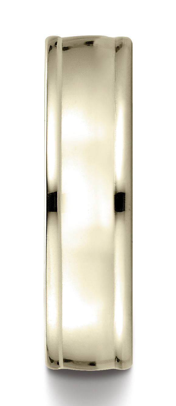 แหวนดีไซน์ขอบกลม 18k ทองคำเหลือง ขนาด 6 มม. แบบสวมใส่สบาย ผิวมันเงาสูง