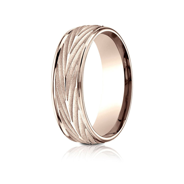 7mm Comfort-Fit Wedding Band, in 14K Rose Gold | RockHer