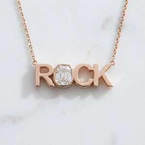 สร้อยคอเพชร ตัวเรือนแพลทินัม 950 จาก RockHer