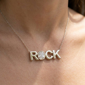 สร้อยคอเพชร ตัวเรือนแพลทินัม 950 จาก RockHer