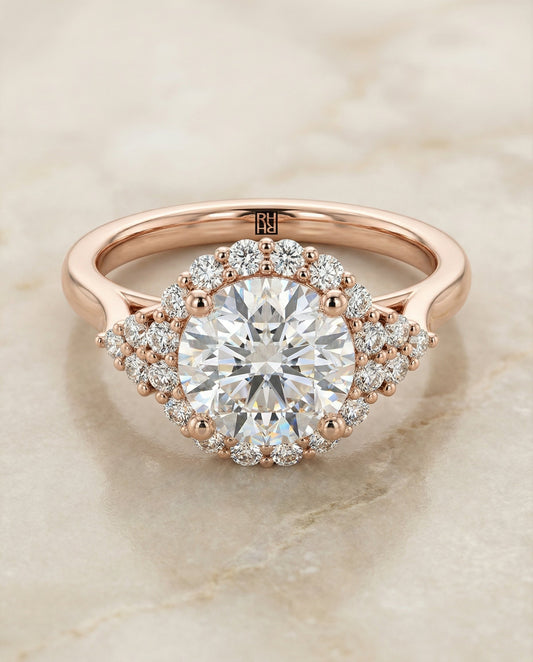 Kai Select Scroll Gallery Halo in 14K White Gold – view 1