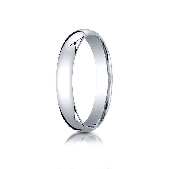 4mm Slightly Domed Super Light Comfort-Fit Wedding Band, in 14K White Gold | RockHer