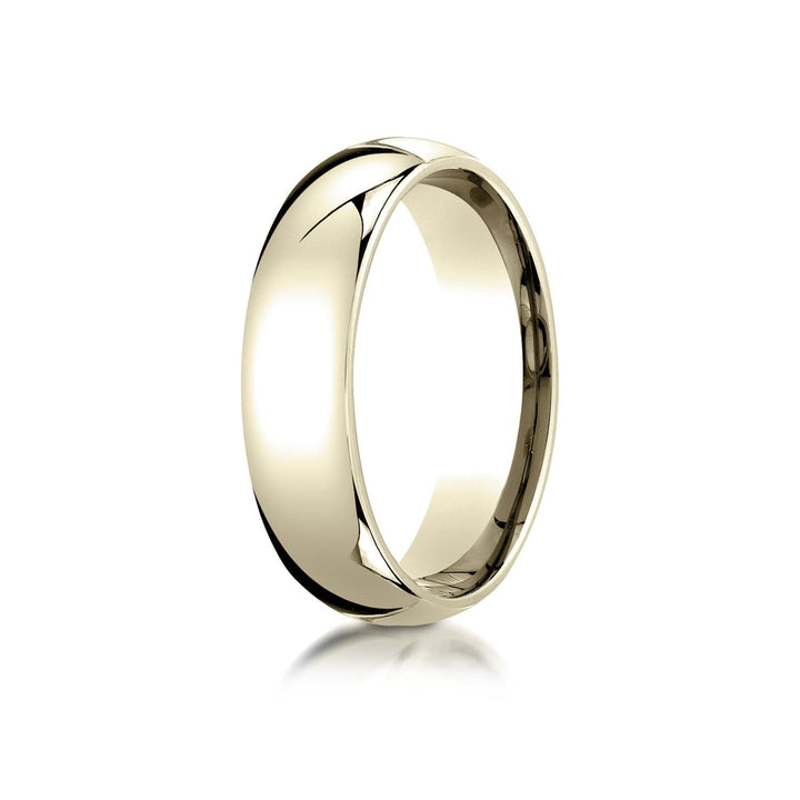 6mm Slightly Domed Super Light Comfort-Fit Wedding Band, in 14K Yellow Gold | RockHer