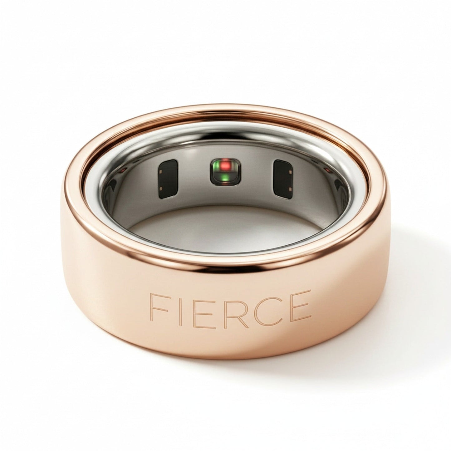FIERCE laser engraved 14K Rose Gold Oura Ring cover