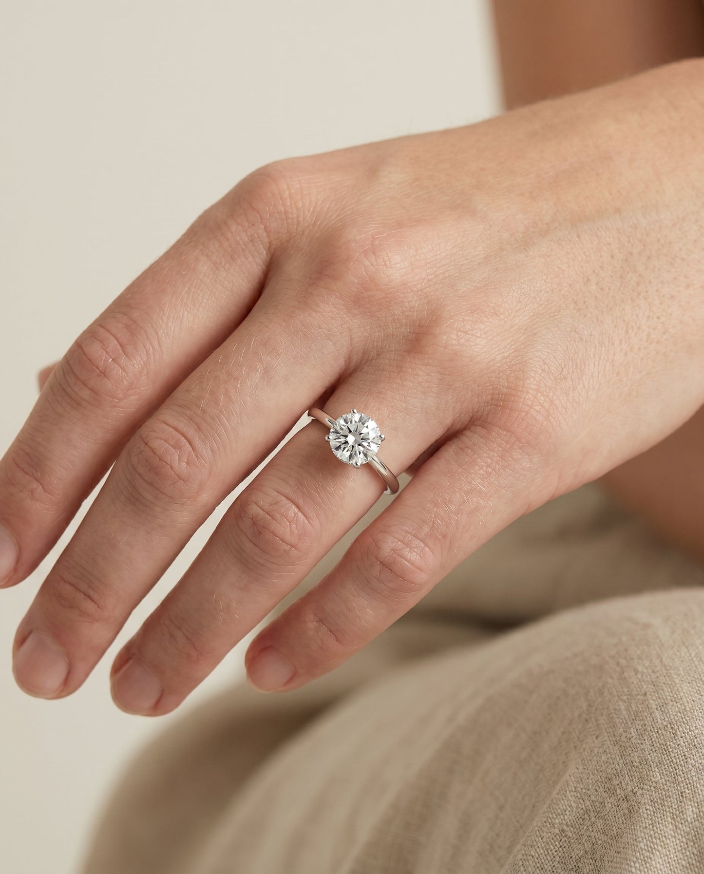 Dolly Select Double Hidden Halo Solitaire in Platinum – view 5