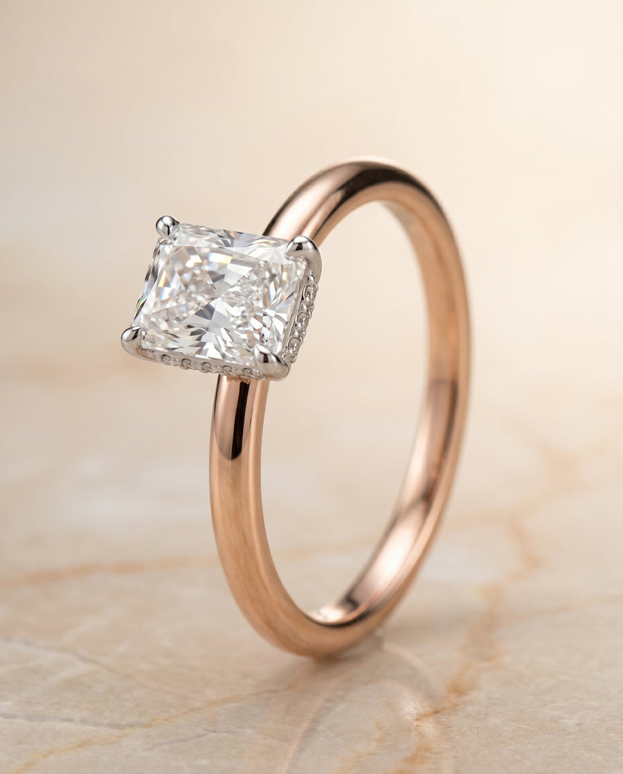 The เออร์ทา Engagement Ring, made to order in our Los Angeles atelier