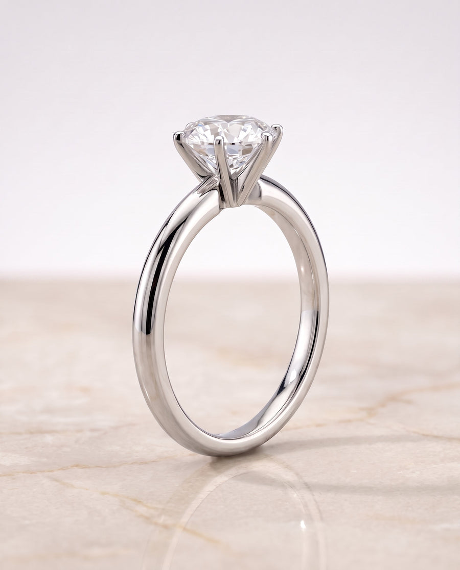 The เอลซา Engagement Ring, made to order in our Los Angeles atelier