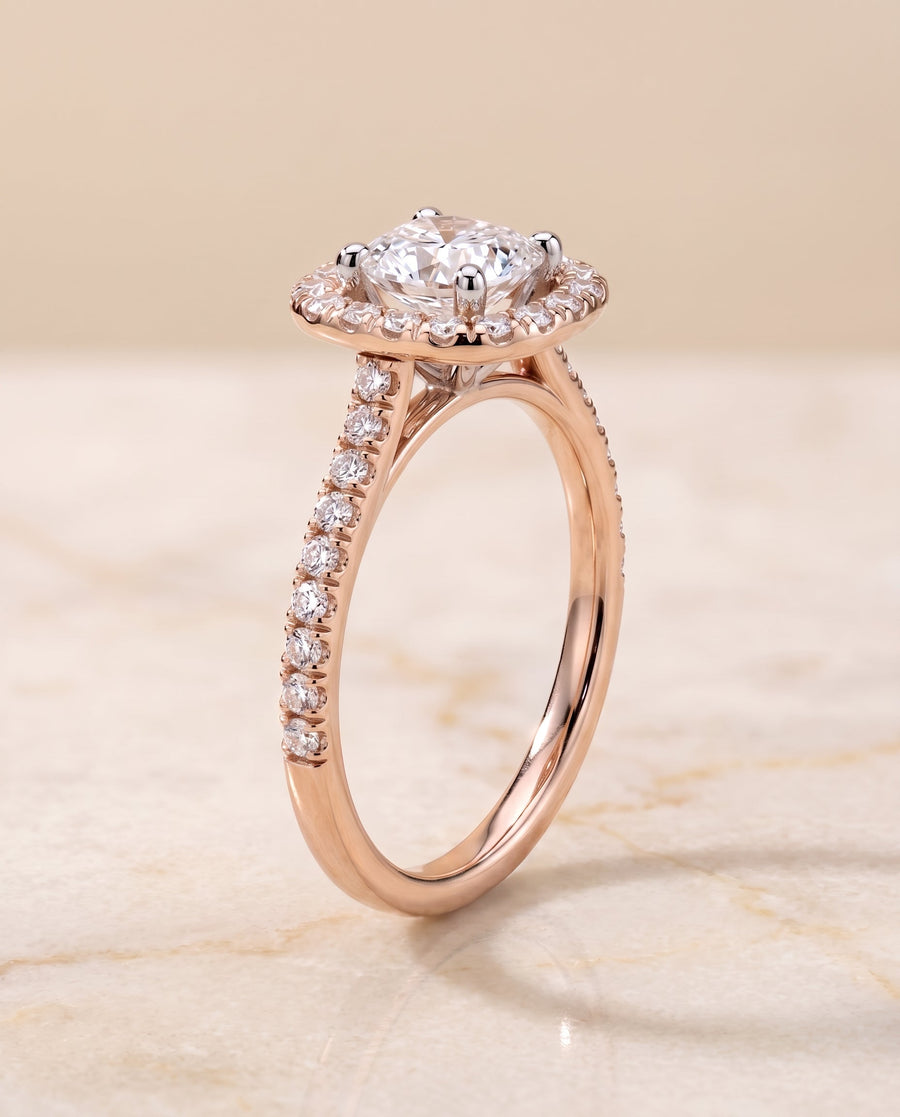 The เพลงสวด Engagement Ring, made to order in our Los Angeles atelier