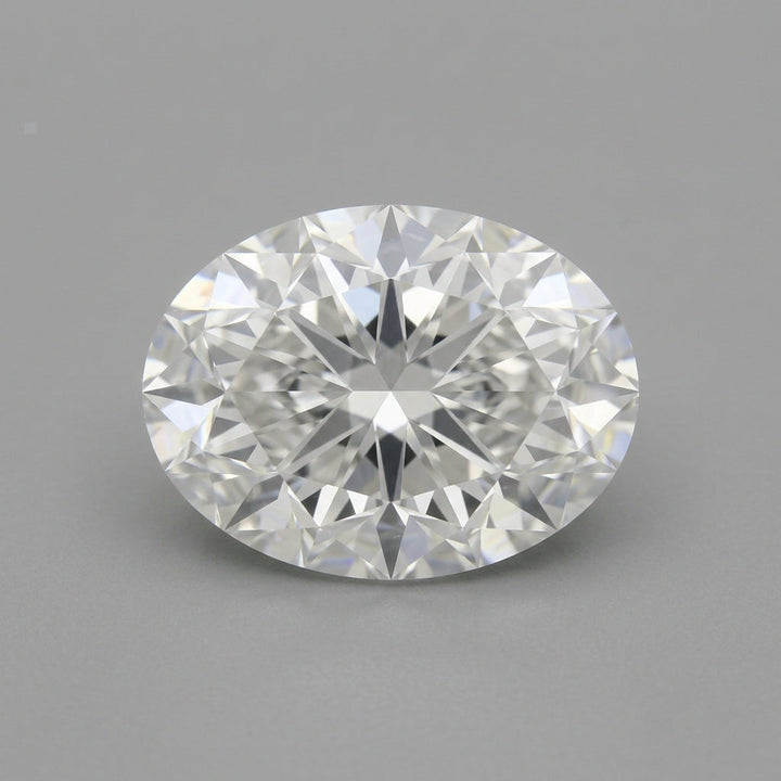 2 Carat Oval Lab Grown Diamond — top-down face-up view