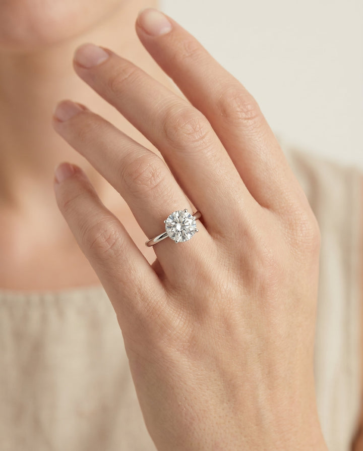 Eartha Select Upper Hidden Halo Solitaire in Platinum – view 3